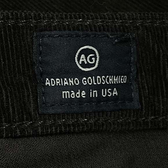 AG ADRIANO GOLDSCHMIED THE STEVIE ANKLE SLIM STRAIGHT LEG BLACK VELVET JEANS 27R - Picture 5 of 12